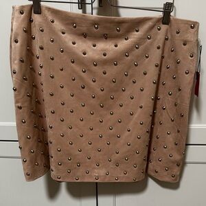 Forever 21 Studded SuedeBlush Mini Skirt NWT